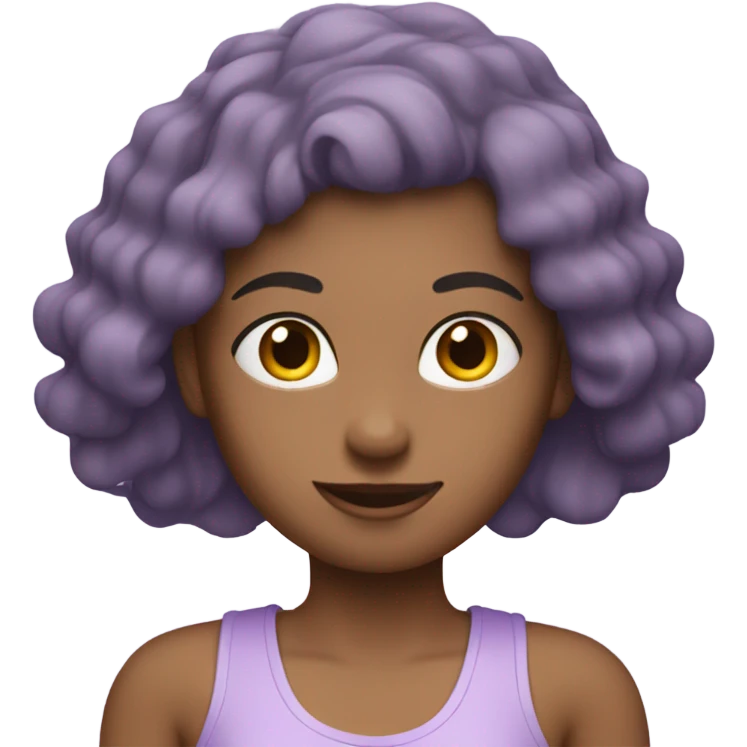 pilates girl wearing a lilac out emoji