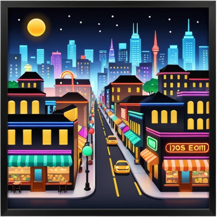 Hometown with many restaurants emoji