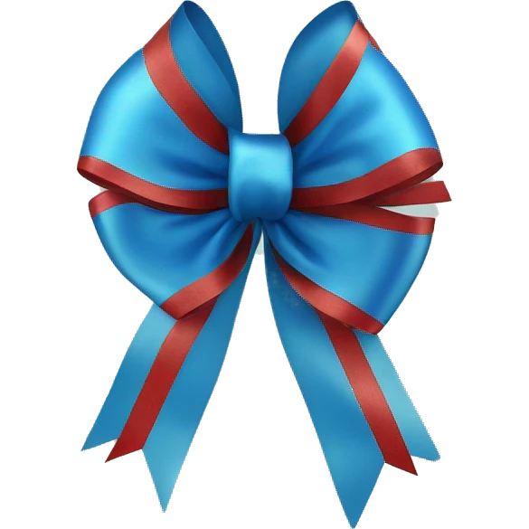 2 blue christmas ribbons emoji
