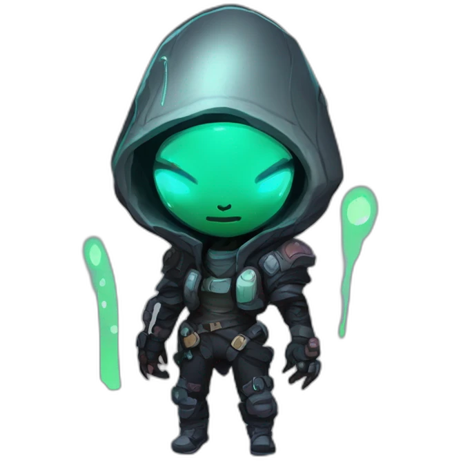 cyberpunk alien character desing scifi roguelike rpg style inspired by slay the spire digital art emoji