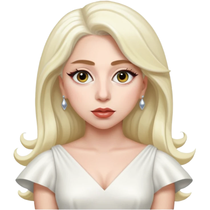 lady gaga in white emoji