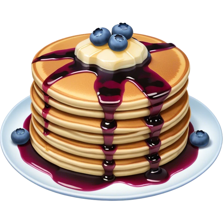 Blueberry pancakes  Burgundy emoji