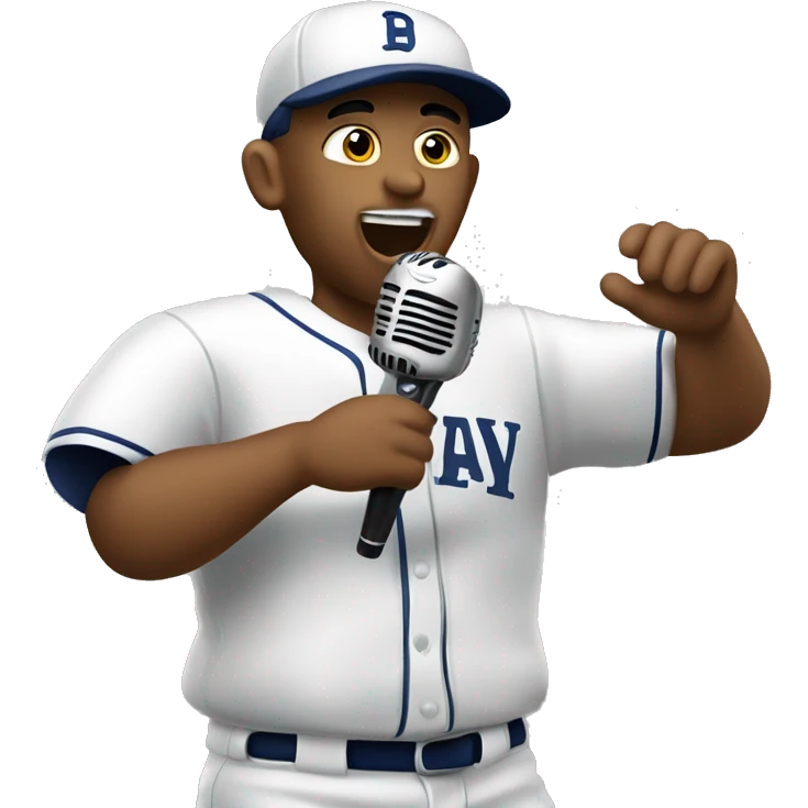 Basebal payer with microphone  emoji