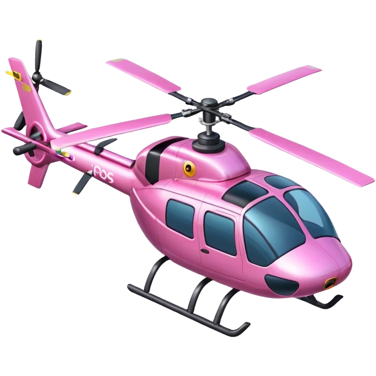 Pink helicopter emoji