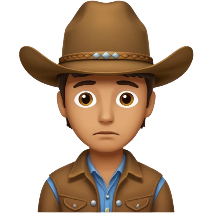 Sad cowboy emoji