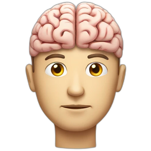 man that has a large brain  emoji
