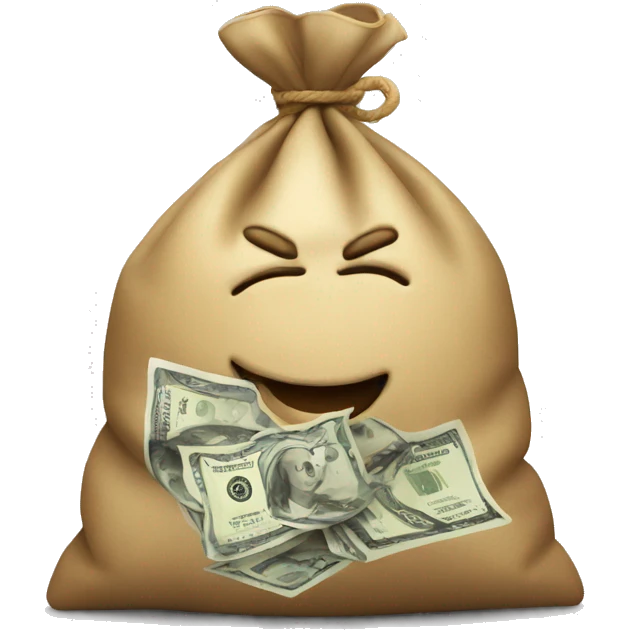 Money bag celebrating  emoji
