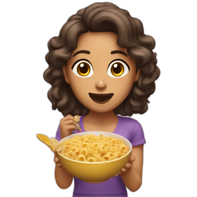 Nina comiendo  emoji