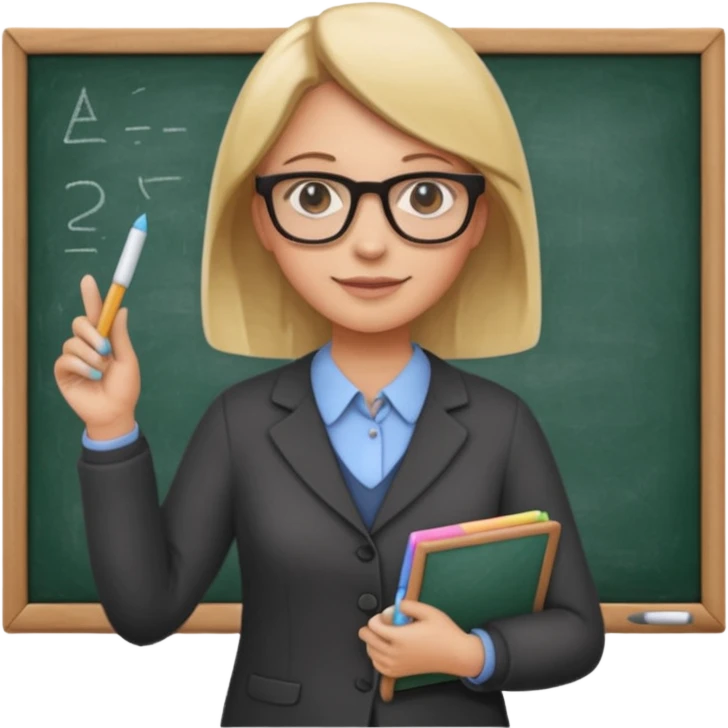 teacher at chalkboard emoji