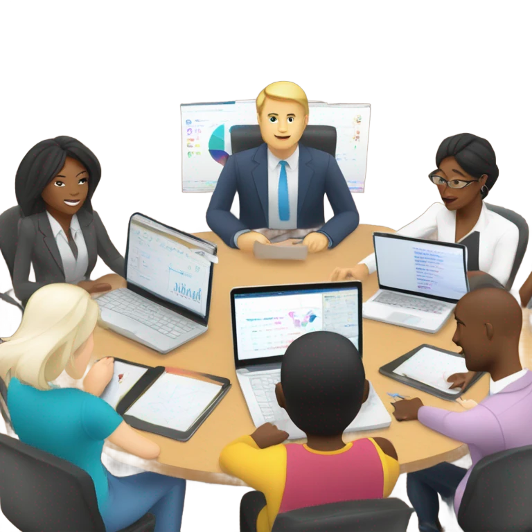 collaboration, in a modern office emoji