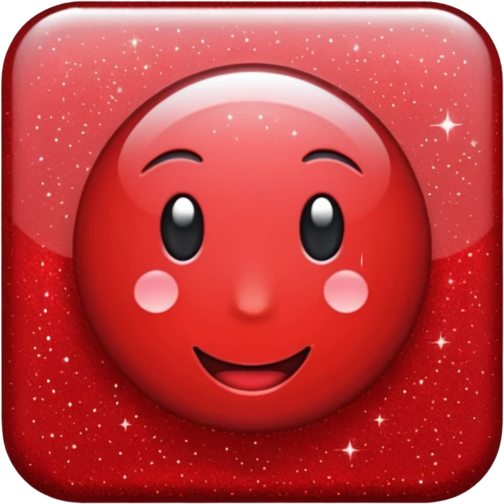 red glitter chat emoji