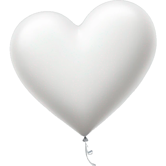 White balloon heart emoji