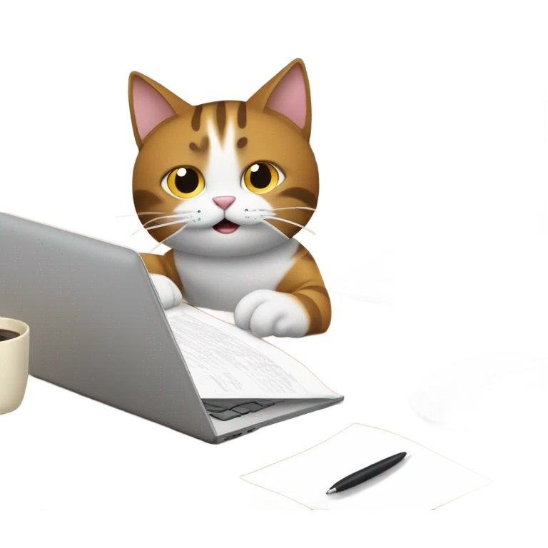 Cat working  emoji