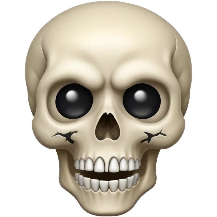 Scared skull emoji