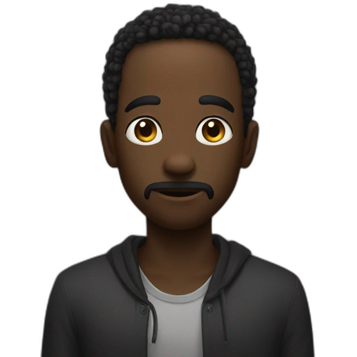 Black silence who say « hmmm viande» emoji
