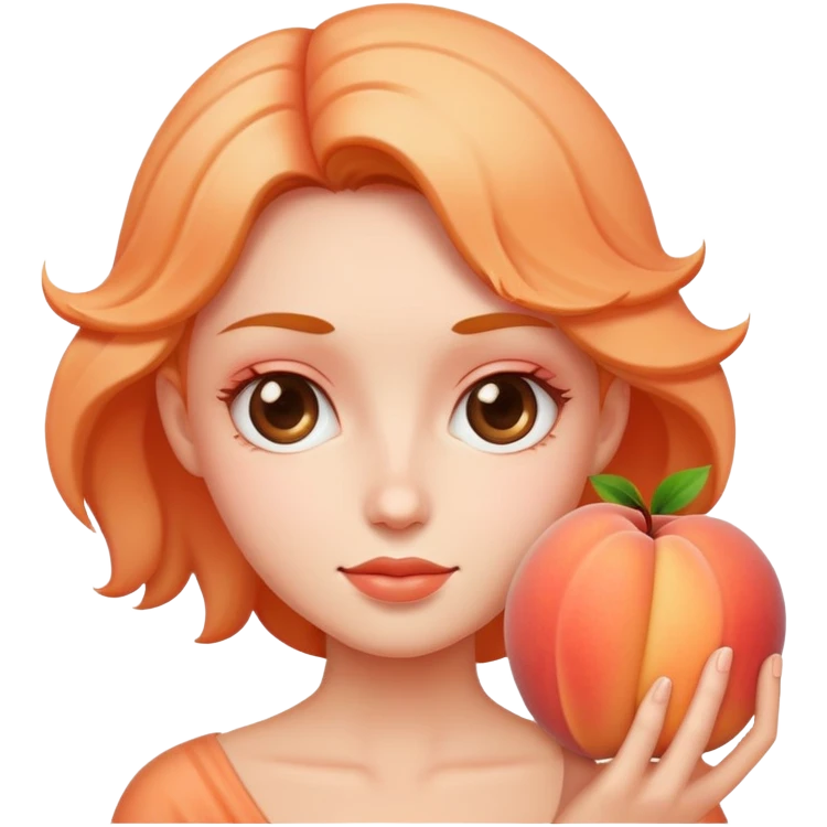 person eating a peach emoji