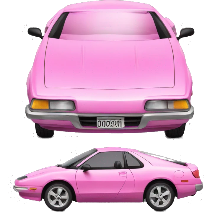 Coche rosa emoji
