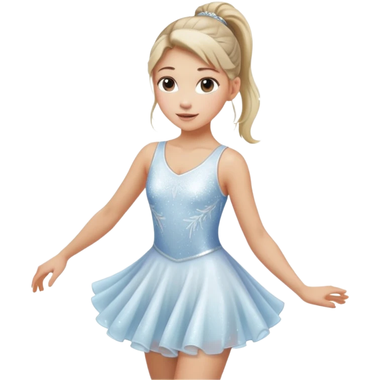 Ice skater girl emoji