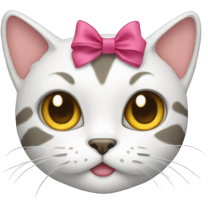 Cat with a bow emoji