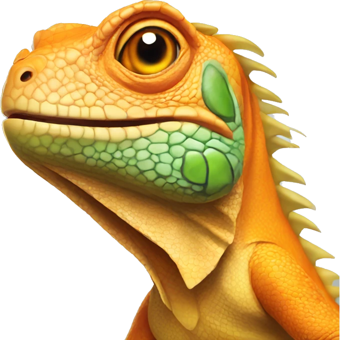 Orange iguana emoji