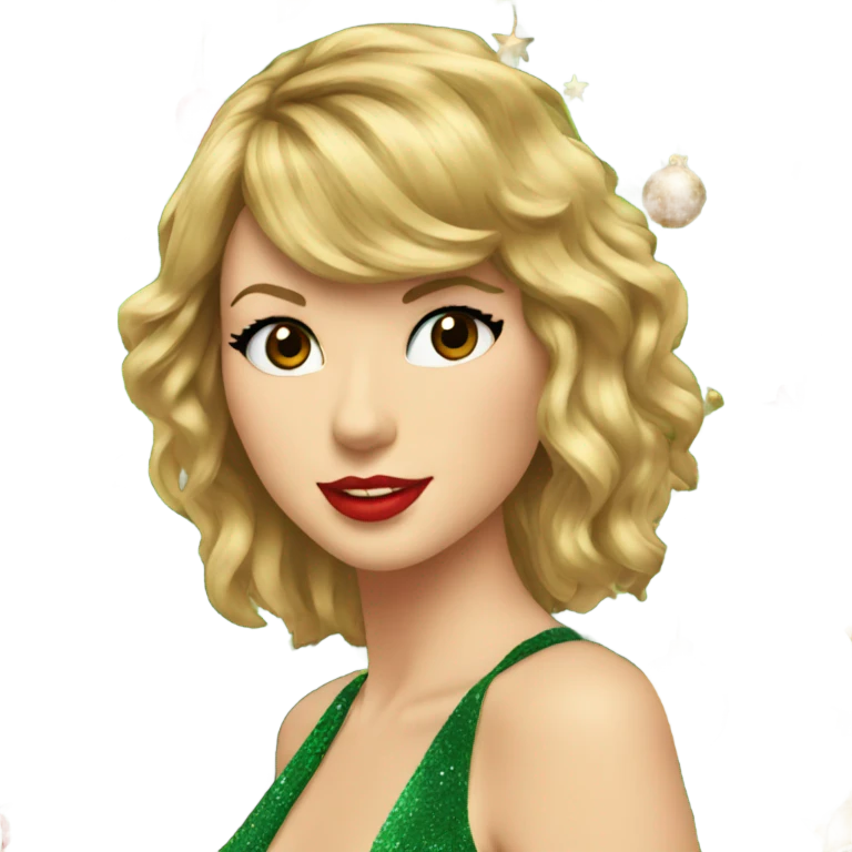 Christmas tree with Taylor swift  emoji