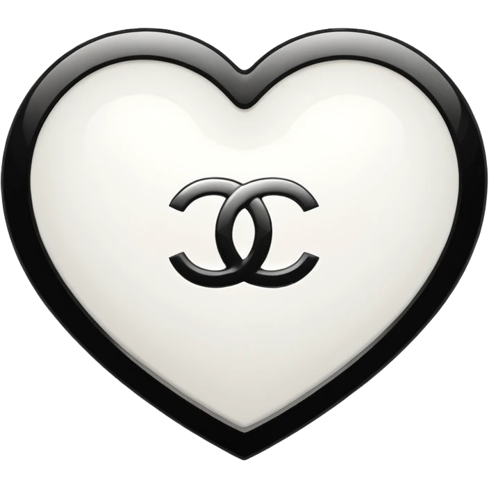 Chanel sport logo white heart emoji