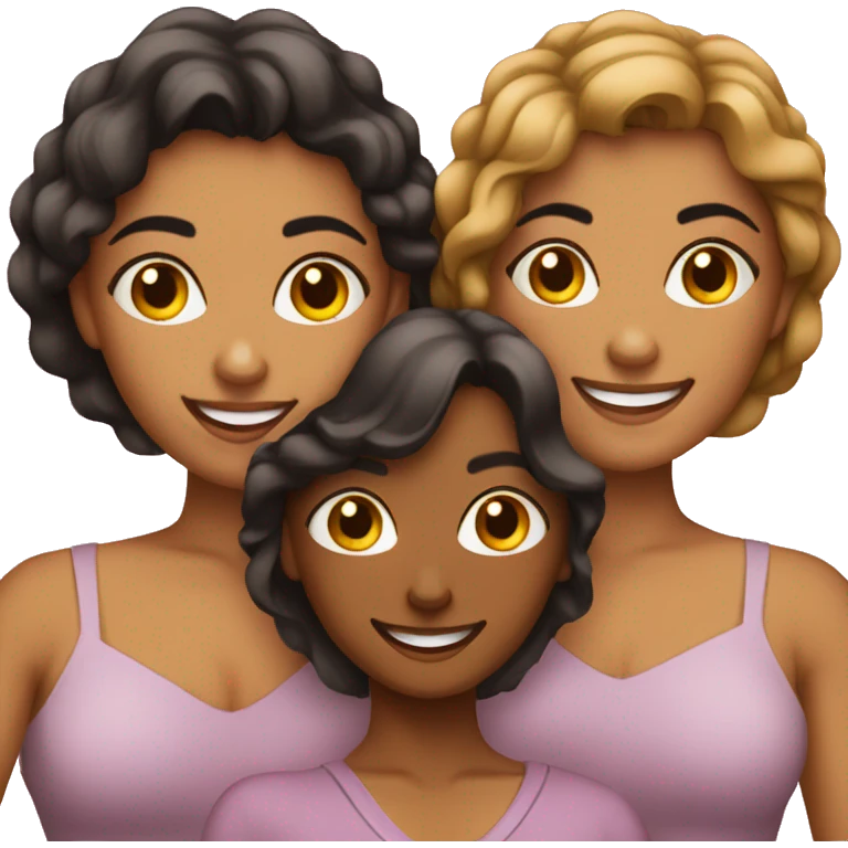 Grupo de mujeres felices  emoji