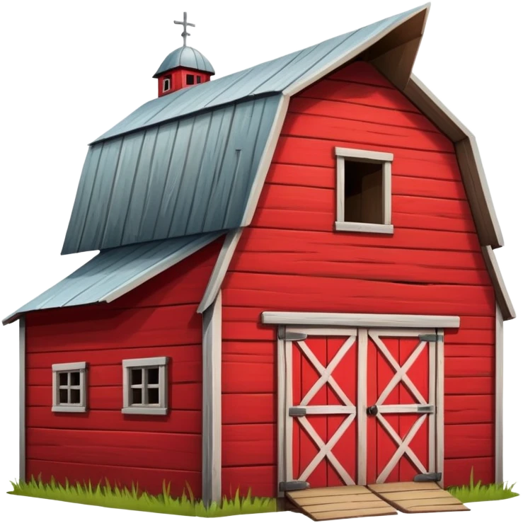 Small red barn  emoji