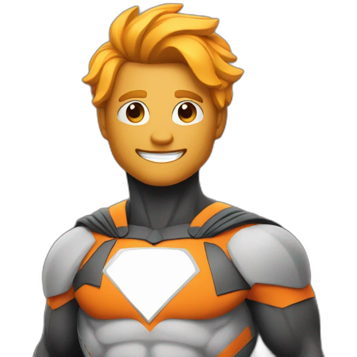 super heroe naranja emoji