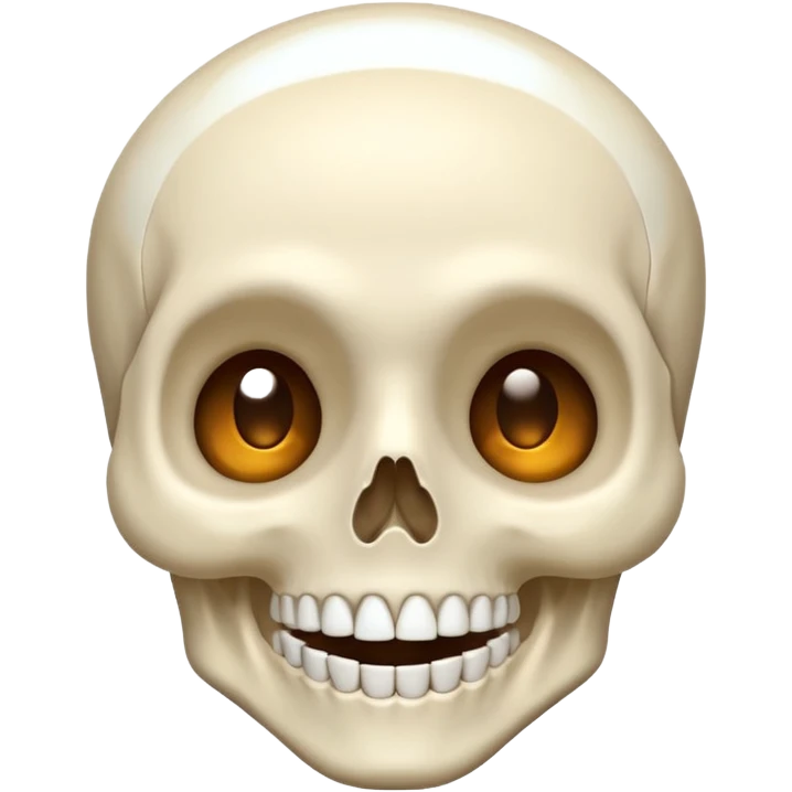 Skeleton face  surprise emoji