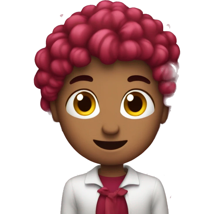 Emoji of a lover with vinous hearts emoji