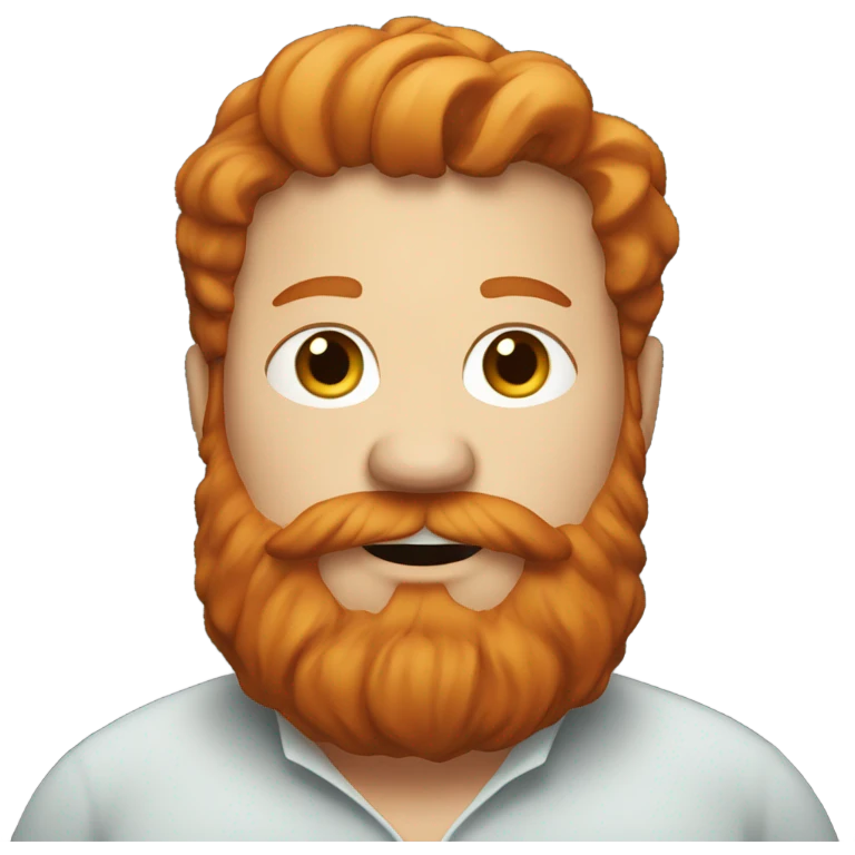 Really Fat Redhead with big beard emoji