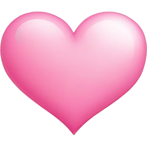 Un corazon color rosado claro con estrellas turquesas emoji