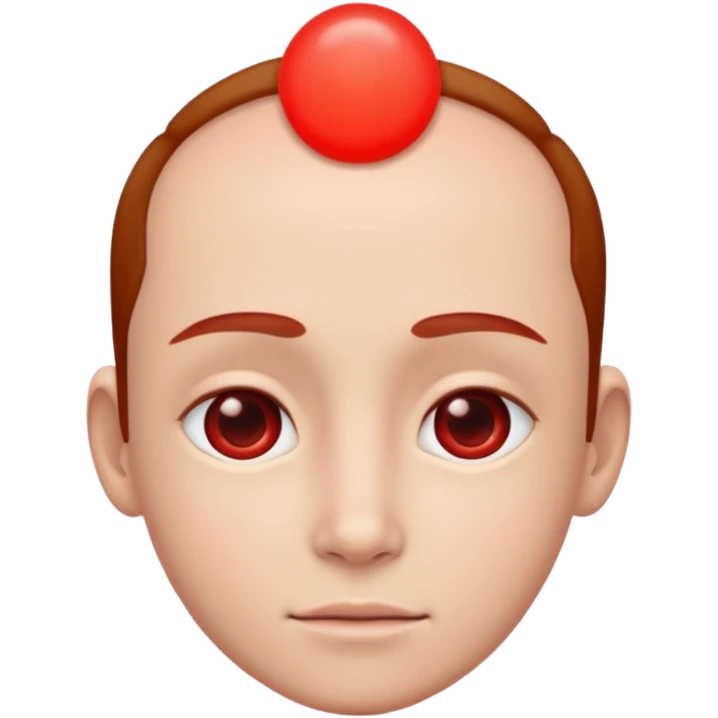 forhead with red dot  emoji