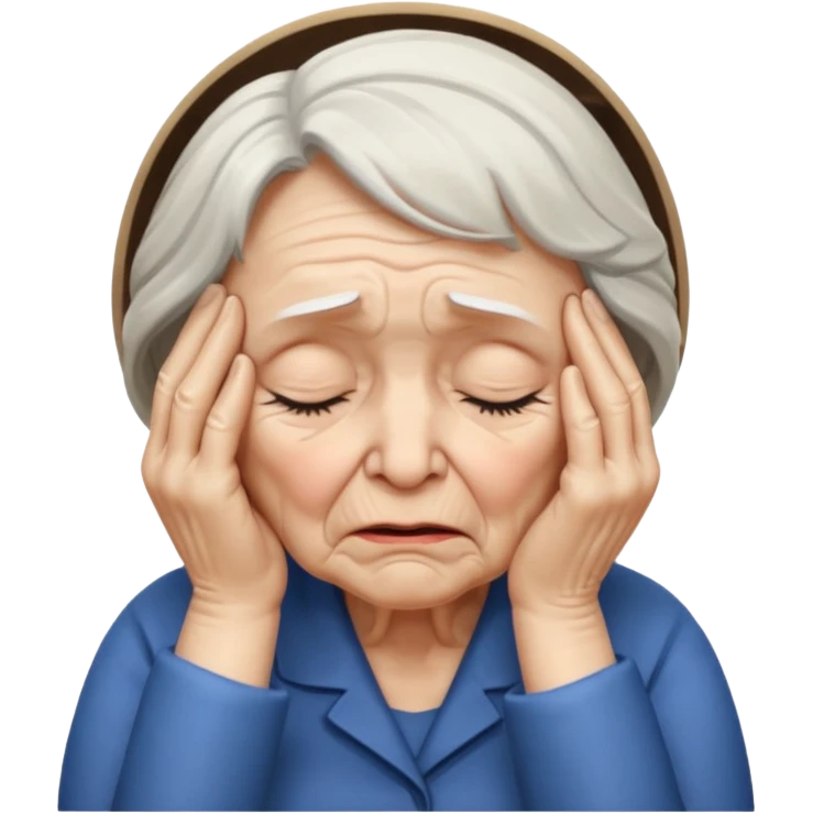 old lady face palm emoji