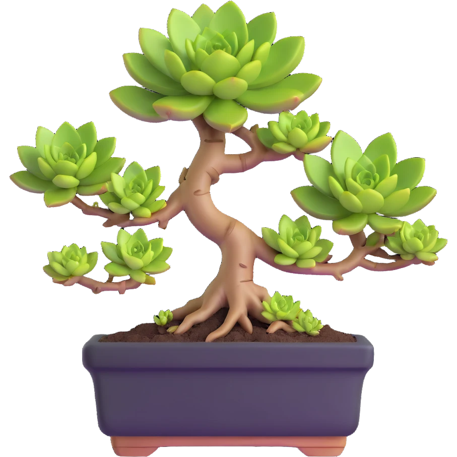 succulent bonsai plant emoji