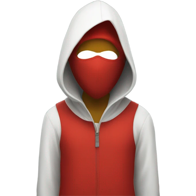A triangle masked guy on a red jumpsuit emoji