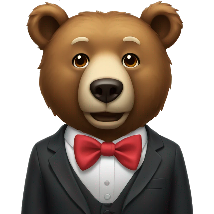 bear with a bow tie emoji