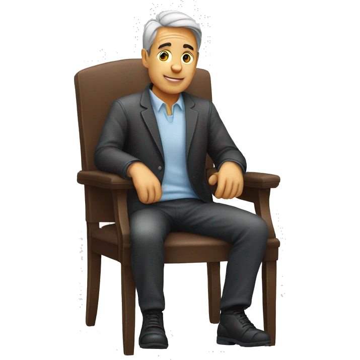 Man sitting on chair emoji