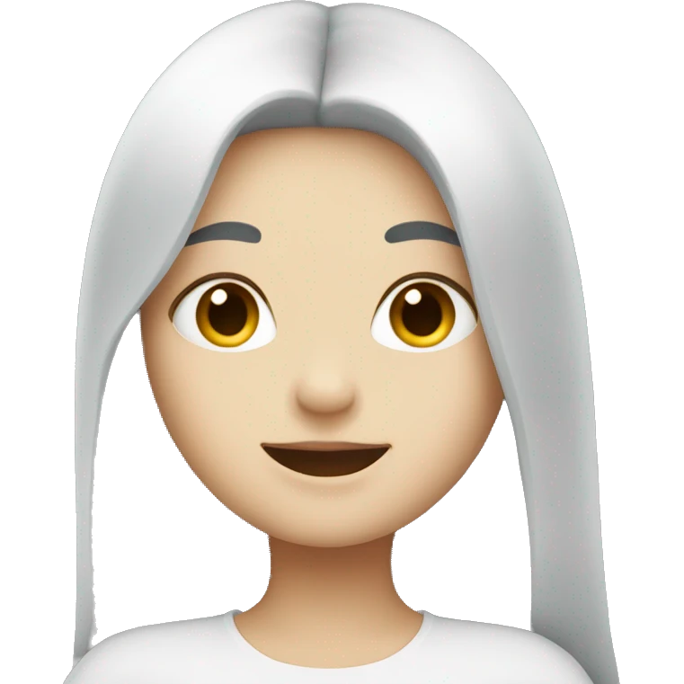 Girls hugging. Both have long black hair and white skin emoji