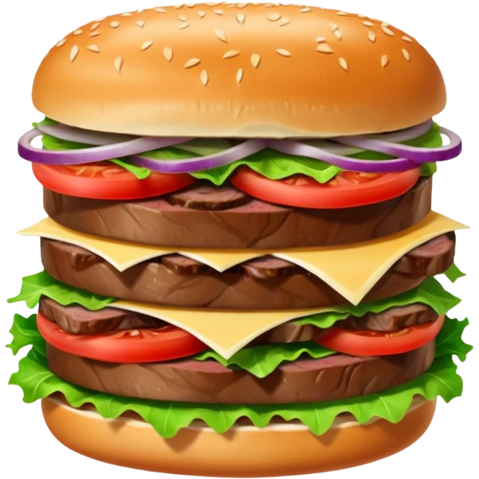 stack of beef sandwich steak emoji
