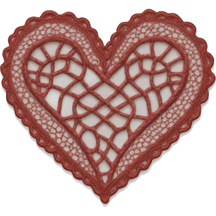 Lace heart emoji