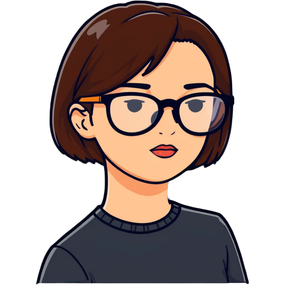 Femme brune à lunettes noires  emoji