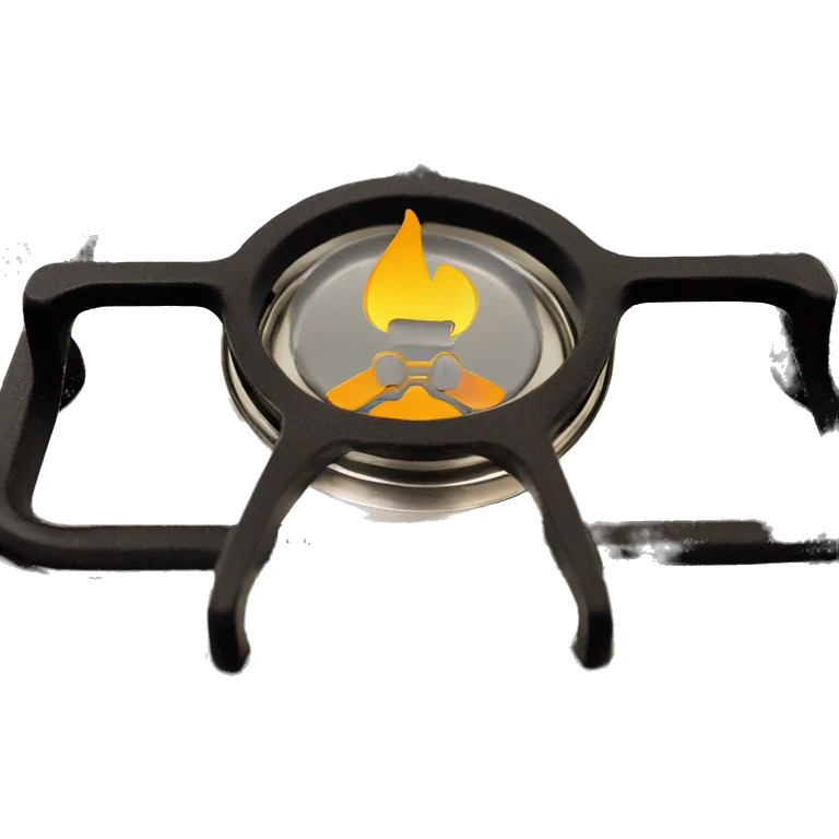 Airtable logo on back burner of a stove emoji