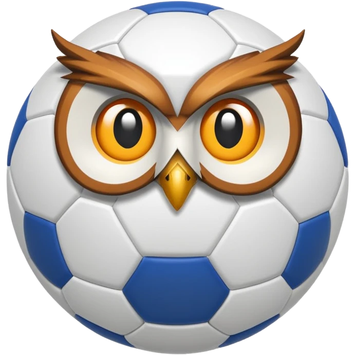 Owl soccer ball emoji