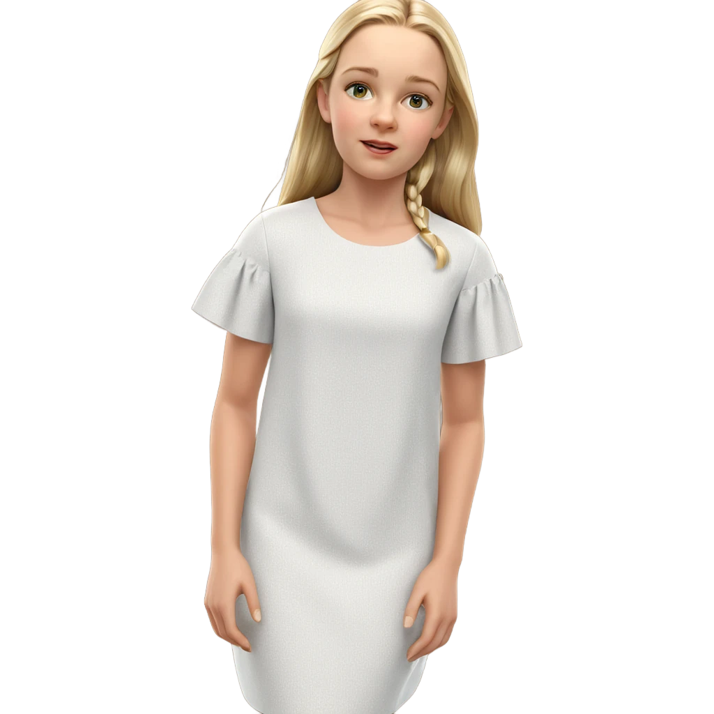 blonde girl in elegant dress emoji