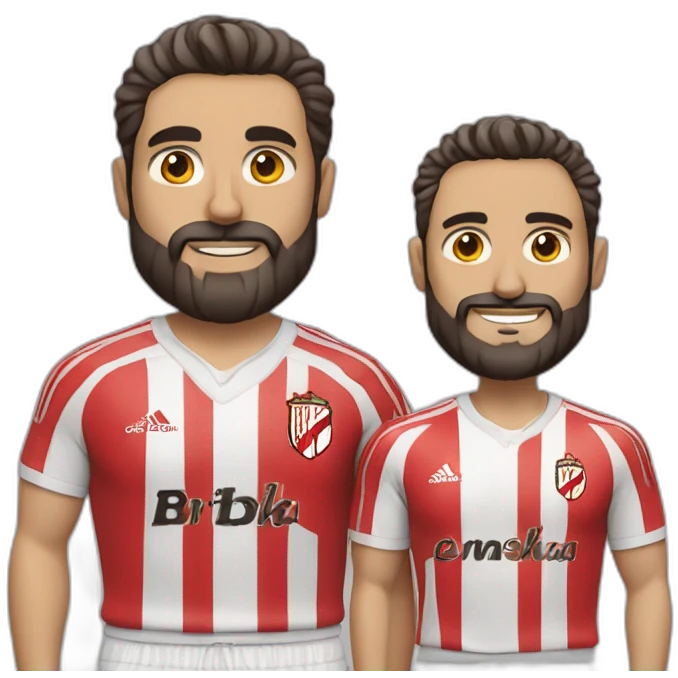 Chico con barba y con camiseta del Athletic de bilbao emoji