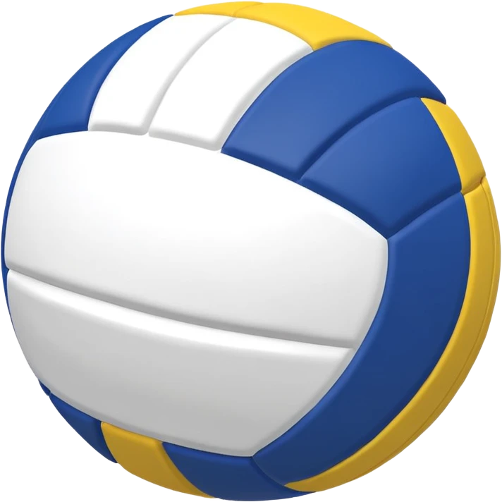 Pelota de voleibol azul amarillo y boanco emoji
