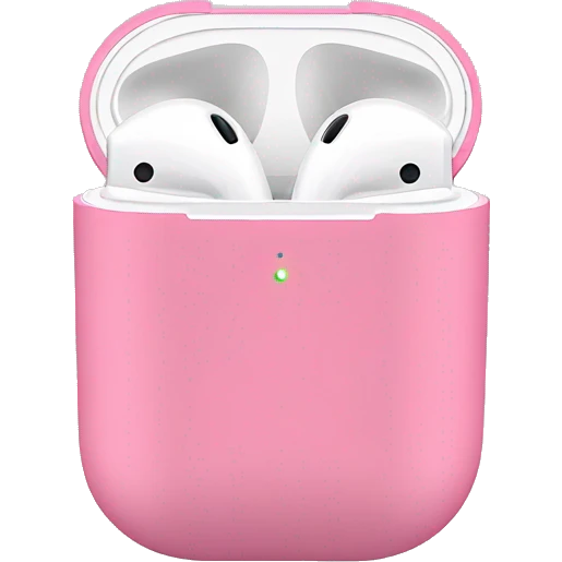 Pink AirPods with case emoji