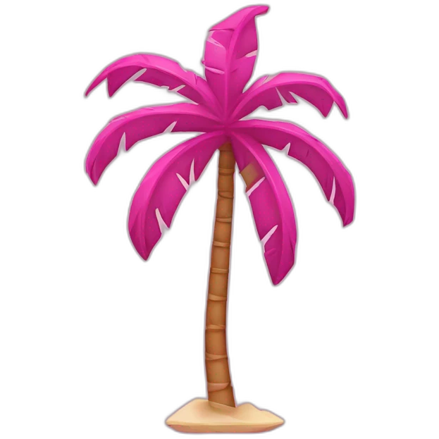 palm tree inside pink rhombus emoji